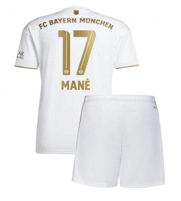 Bayern Munich Sadio Mane #17 Bortedraktsett Barn 2022-23 Kortermet (+ Korte bukser)